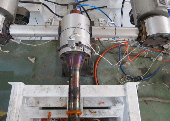 30kgh 17mm مزدوجة الجدار آلة الأنابيب المموجة / خط إنتاج الأنابيب البلاستيكية