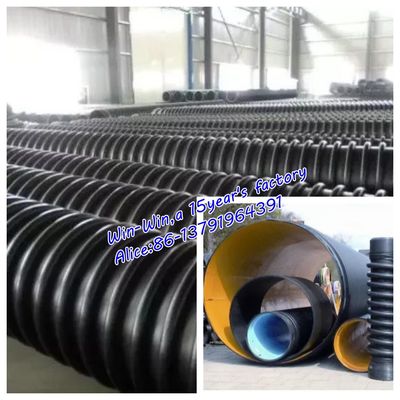 خط إنتاج بثق الأنبوب المموج اللولبي HDPE للجدار الهيكلي