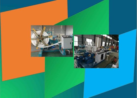 خط إنتاج الأنابيب البلاستيكية 160mm 50kg / H برغي مزدوج