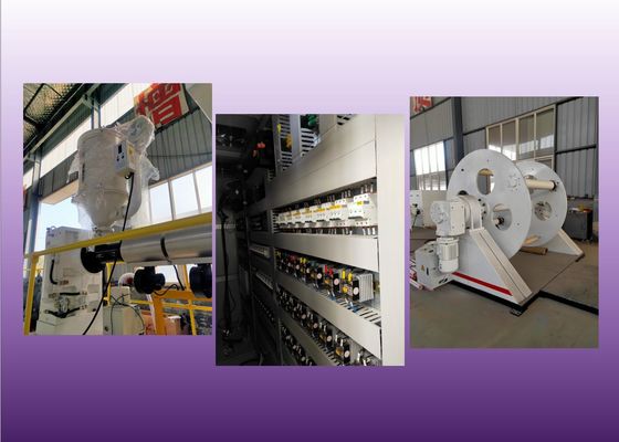 التوأم برغي 450g / H PVC HDPE خط بثق الصفيحة البلاستيكية ماكينة