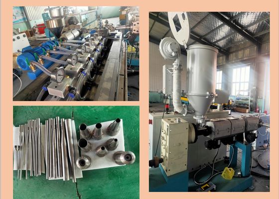 خط بثق الأنبوب المموج PVC 40r / Min 18.5kw