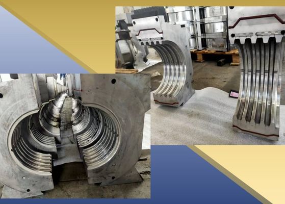 3-6m / min PP PE خط بثق الأنبوب المموج أحادي / مزدوج الجدار