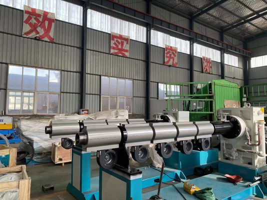 50mm-250mm HDPE مزدوجة الجدار آلة الأنابيب المموجة / خط البثق