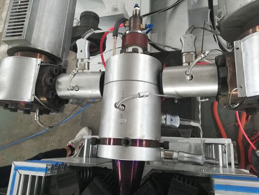 خط بثق الأنبوب المموج مزدوج الجدار HDPE / PP / PVC 50-80kg / h